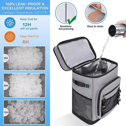 30L Wasserdichter Isolierter Cooler Rucksack – Für Camping, Strand, Angeln & Reisen