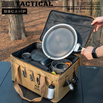 „30–42L taktische Camping‑Aufbewahrungstasche – isolierte, faltbare Box, wasserdicht, für Picknick‑Geschirr, Feldausrüstung und Outdoor‑Organizer“