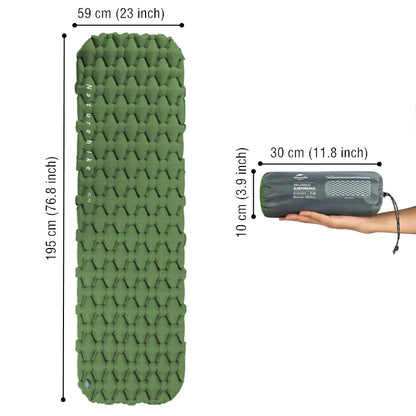 „Naturehike Camping‑Luftmatratze ultraleicht wasserdicht Nylon aufblasbares Kissen Outdoor tragbares Schlafbett Wander‑ und Picknickmatte“