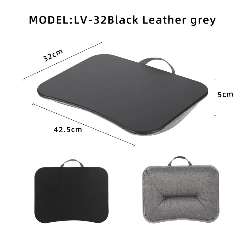 MUMUCC Multifunktionaler Laptop‑Tisch mit Kissen – gefüllt mit Schaumperlen, inkl. Hart‑Mousepad