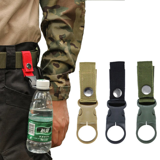 Karabiner Flaschenhalter Clip – Nylon, für Gürtel & Rucksack