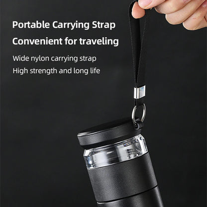 „500 ml Tee‑Infuser‑Vakuumflasche aus Edelstahl, isolierter Becher mit separatem Teespeicher, Griff, Reisemug, Business‑Becher, Geschenkartikel“
