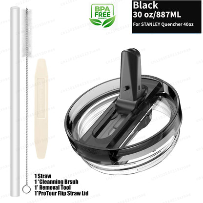30oz Flip‑Straw Deckel – Auslaufsicherer Ersatzdeckel für Stanley Quencher H2.0