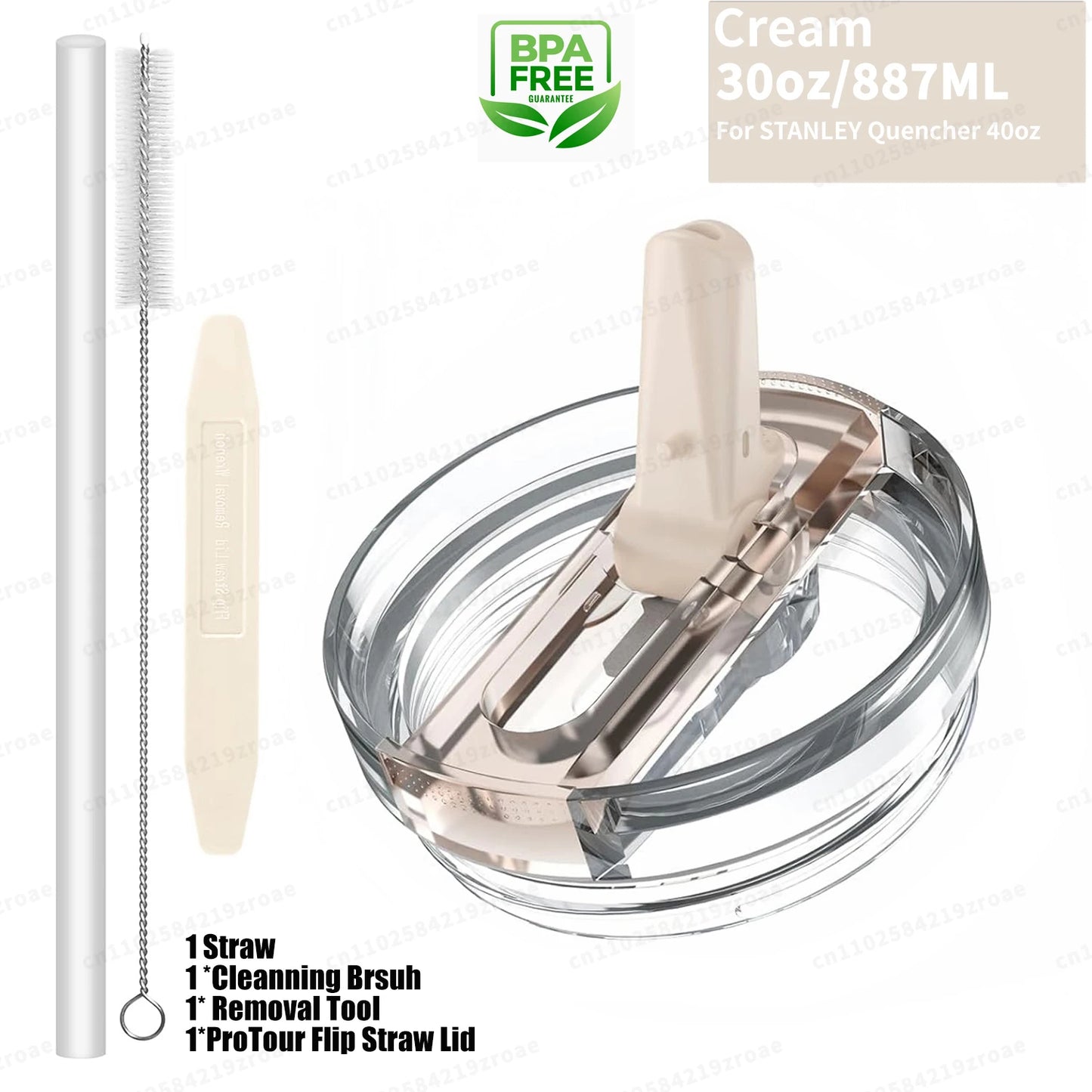 30oz Flip‑Straw Deckel – Auslaufsicherer Ersatzdeckel für Stanley Quencher H2.0