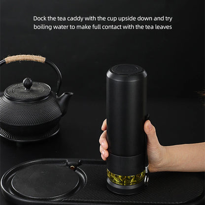 „500 ml Tee‑Infuser‑Vakuumflasche aus Edelstahl, isolierter Becher mit separatem Teespeicher, Griff, Reisemug, Business‑Becher, Geschenkartikel“