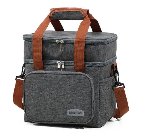 Tragbare, verstärkte Lunch‑Isoliertasche mit großer Kapazität, Business‑Lunchbag zum Umhängen