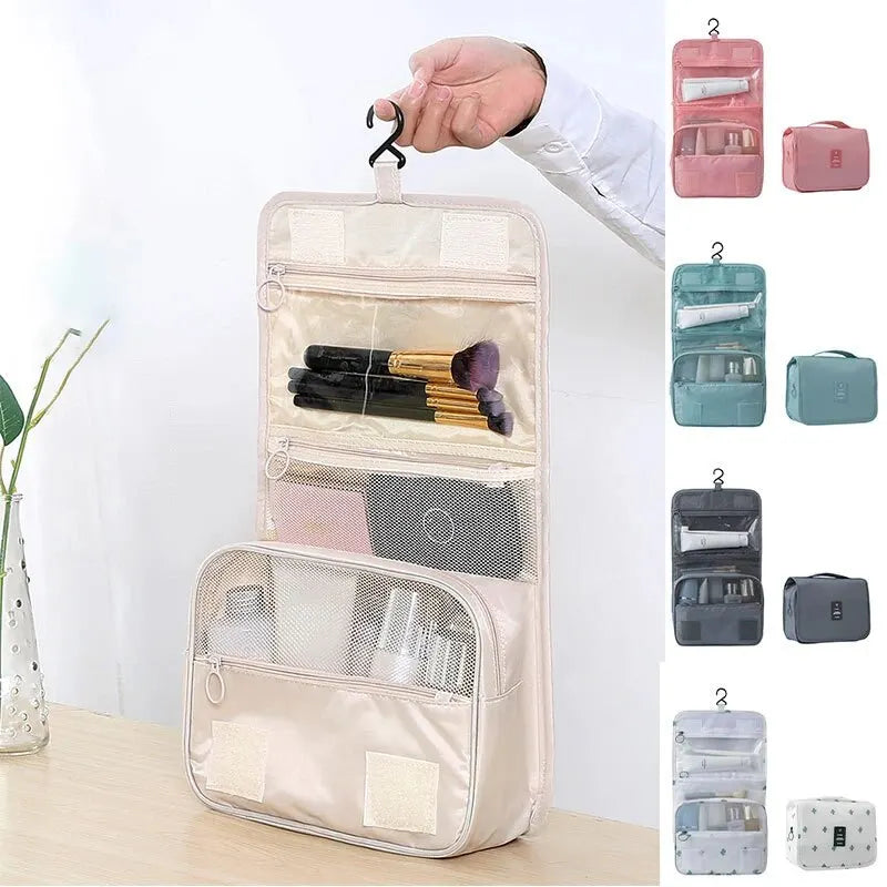 Reise‑Multifunktionstasche für Make‑up – Hängende, waschbare Kulturtasche mit großer Kapazität, Trocken‑/Nass‑Trennung und tragbarem Handgriff‑Design
