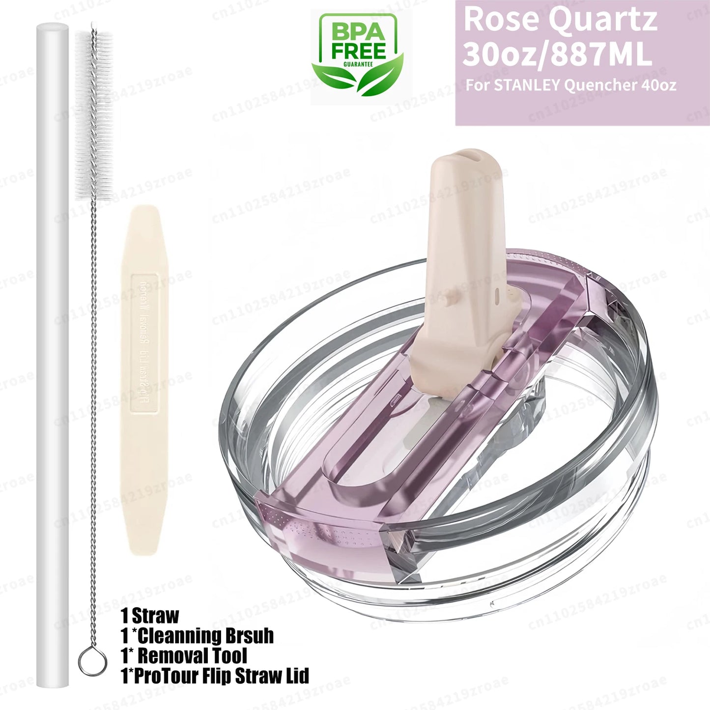 30oz Flip‑Straw Deckel – Auslaufsicherer Ersatzdeckel für Stanley Quencher H2.0