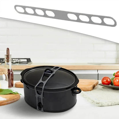 „54 cm wiederverwendbarer Deckelriemen – Silikon‑Elastikband, universeller Topfdeckel‑Halter für Lunchboxen, elastisches Band für Outdoor‑Geschirr“