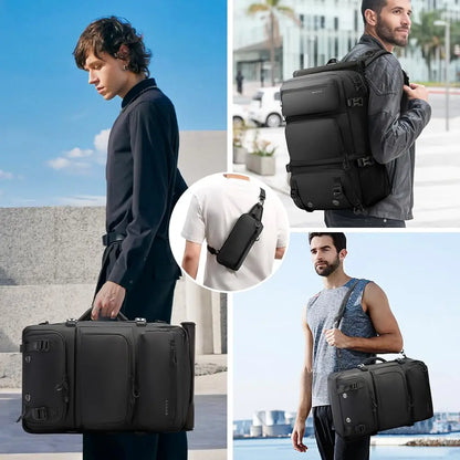 BANGE 30L Diebstahlsicherer, wasserdichter Wander‑ und Campingrucksack – Abnehmbarer Trekking‑Bag – Großes Fassungsvermögen – Outdoor‑Sport‑ und Reiserucksack