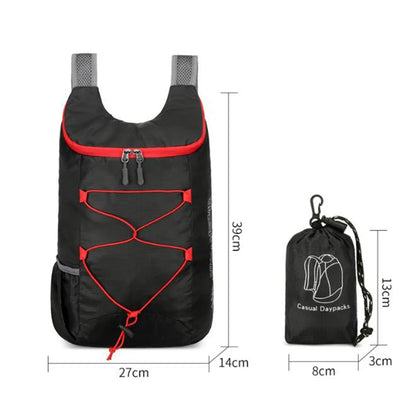 „Multifunktionaler Outdoor‑Falt‑Rucksack – hochdichtes, leichtes, wasserdichtes Nylon‑Gewebe, Sporttasche für Camping, Wandern und Reisen“