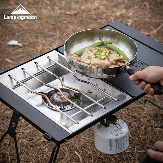 🔥 CAMPINGMOON CK‑25PG – Korean Style Edelstahl Furnace Plate Frame (IGT‑kompatibel)
