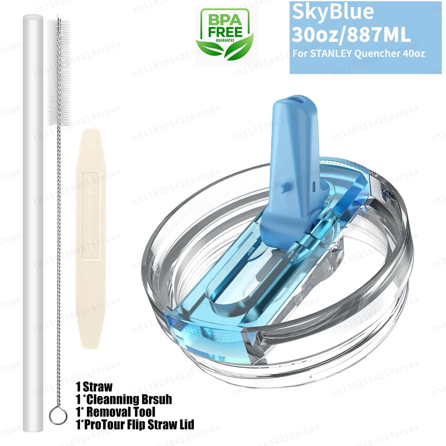 30oz Flip‑Straw Deckel – Auslaufsicherer Ersatzdeckel für Stanley Quencher H2.0