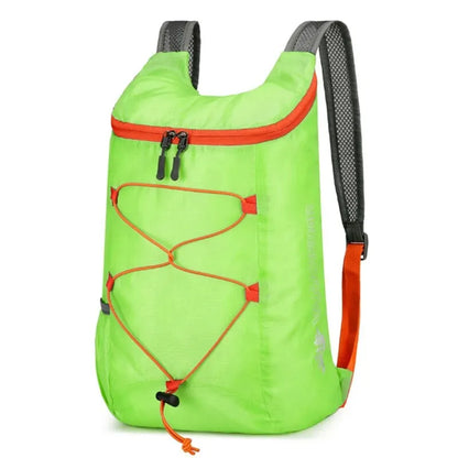 „Multifunktionaler Outdoor‑Falt‑Rucksack – hochdichtes, leichtes, wasserdichtes Nylon‑Gewebe, Sporttasche für Camping, Wandern und Reisen“