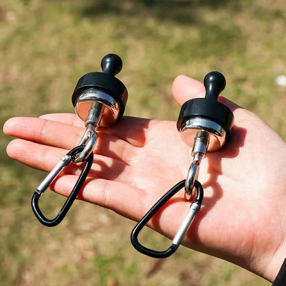 Magnetischer Campinghaken mit starker Haftkraft | Abnehmbarer Multifunktions-Karabiner | Für Zelte, Markisen & Outdoor-Ausrüstung