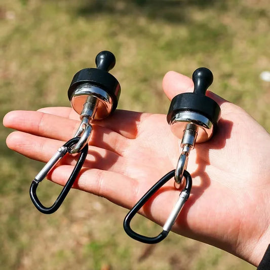 Magnetischer Campinghaken mit starker Haftkraft | Abnehmbarer Multifunktions-Karabiner | Für Zelte, Markisen & Outdoor-Ausrüstung