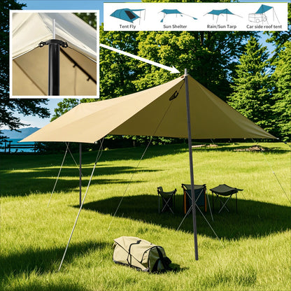 Teleskop‑Zeltstangen (2er‑Set) | Universell verstellbare Aluminium‑Tarpstangen | Für Zelte, Sonnensegel, Markisen & Camping‑Shelter