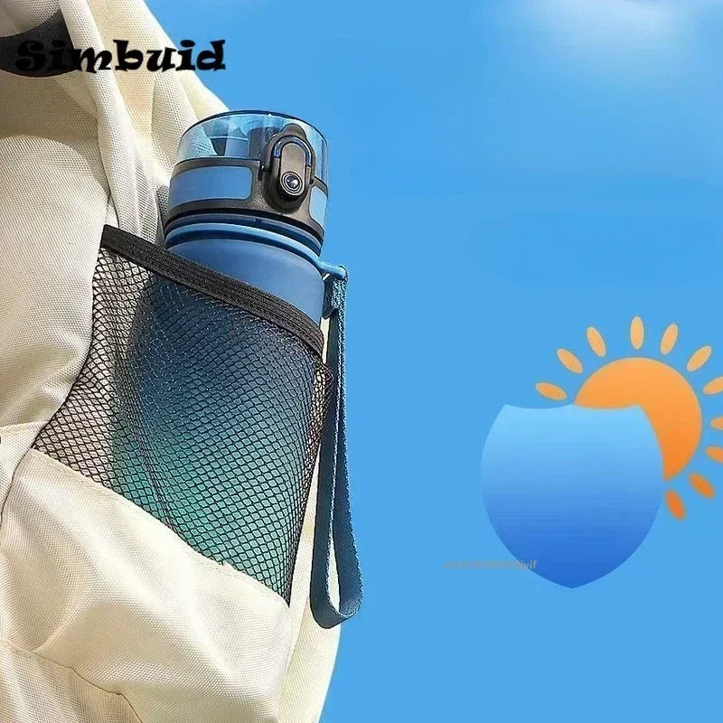 500ML/650ML/1000ML Sport-Wasserflasche, auslaufsicher, farbenfroher Kunststoffbecher zum Trinken, für Outdoor‑Reisen, tragbar, geeignet für Fitnessstudio und Sport.