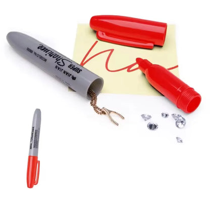 Kreativer Sicht‑Geheimmarker‑Stift Mini‑Versteck‑Safe, Ablage zur Tarnung für Zuhause, Büro und Reisen – zum Verstecken von Halsketten, Geld und kleinen Wertsachen