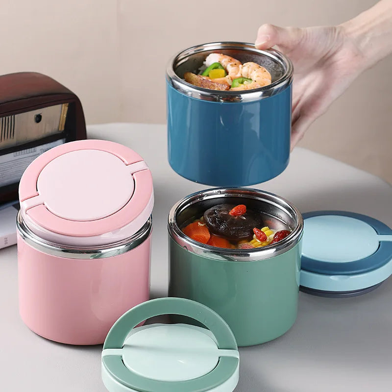 „630/1000‑ml Thermobehälter für Lebensmittel – isolierter Suppenbecher/Thermosbehälter aus Edelstahl, Lunchbox zum Warmhalten für Schulkinder“