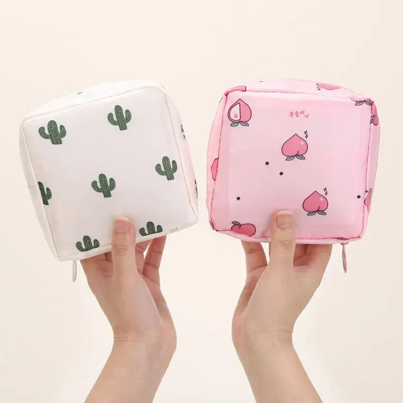 Tampon-Organizer Tasche – Wasserdichte Binden-Aufbewahrung mit süßem Cartoon-Design