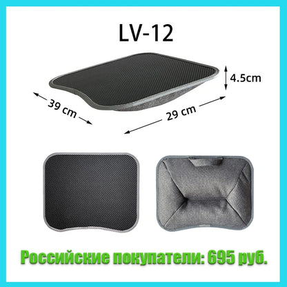 MUMUCC Multifunktionaler Laptop‑Tisch mit Kissen – gefüllt mit Schaumperlen, inkl. Hart‑Mousepad