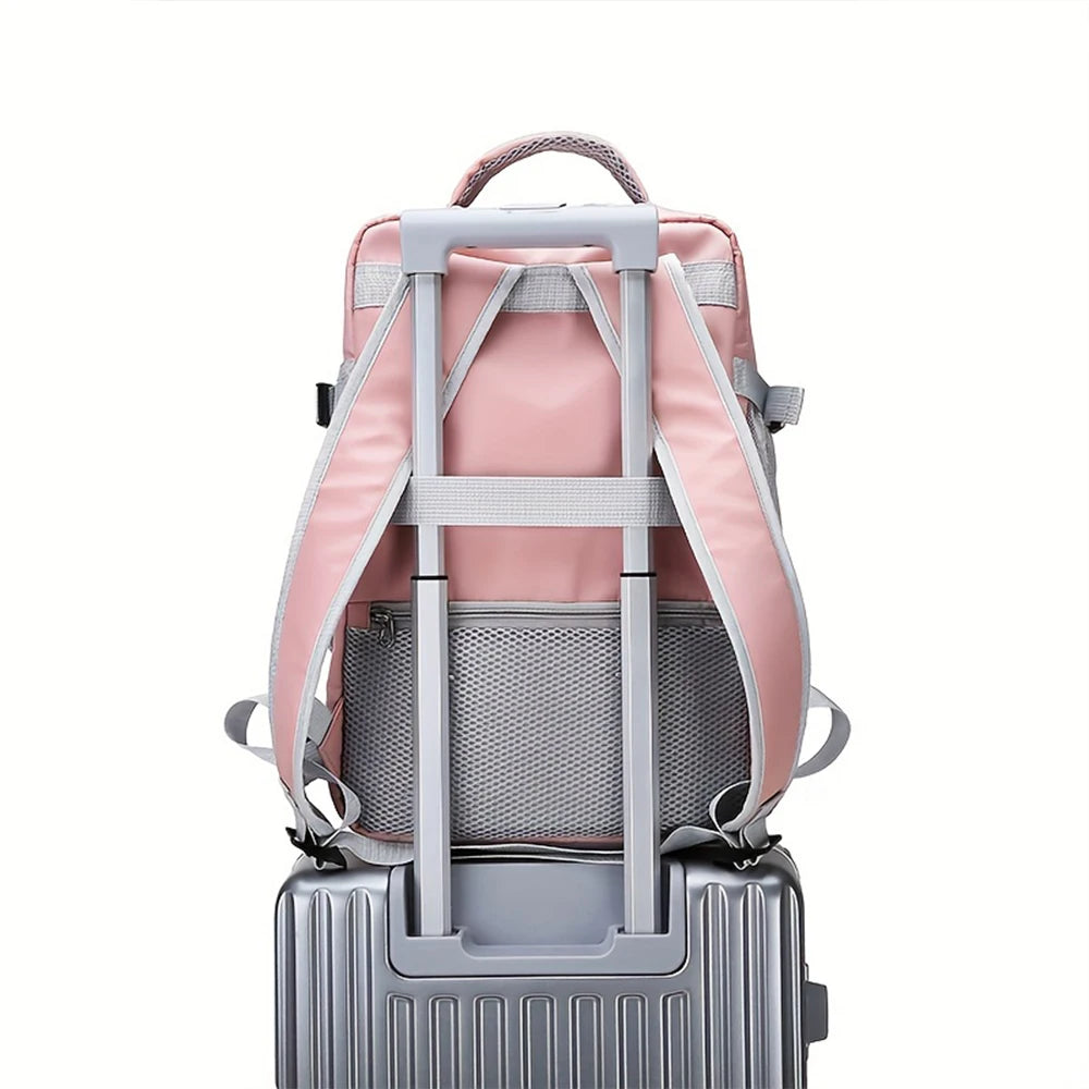 Großzügiger, modischer Reise‑Rucksack mit verstellbarer Kofferfunktion – Reisetasche, Aufbewahrungstasche, multifunktionale Freizeittasche