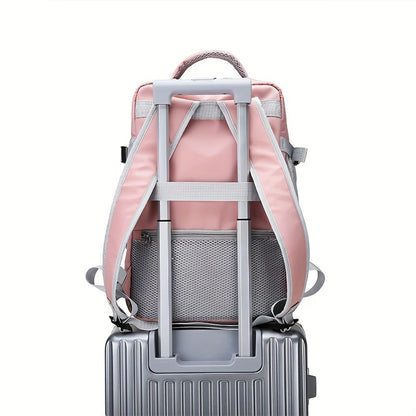 Großzügiger, modischer Reise‑Rucksack mit verstellbarer Kofferfunktion – Reisetasche, Aufbewahrungstasche, multifunktionale Freizeittasche