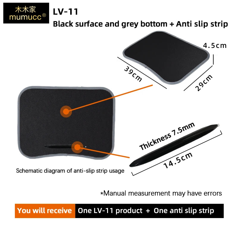 MUMUCC Multifunktionaler Laptop‑Tisch mit Kissen – gefüllt mit Schaumperlen, inkl. Hart‑Mousepad