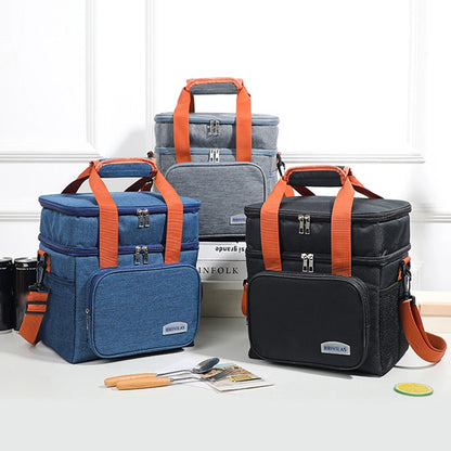 Tragbare, verstärkte Lunch‑Isoliertasche mit großer Kapazität, Business‑Lunchbag zum Umhängen