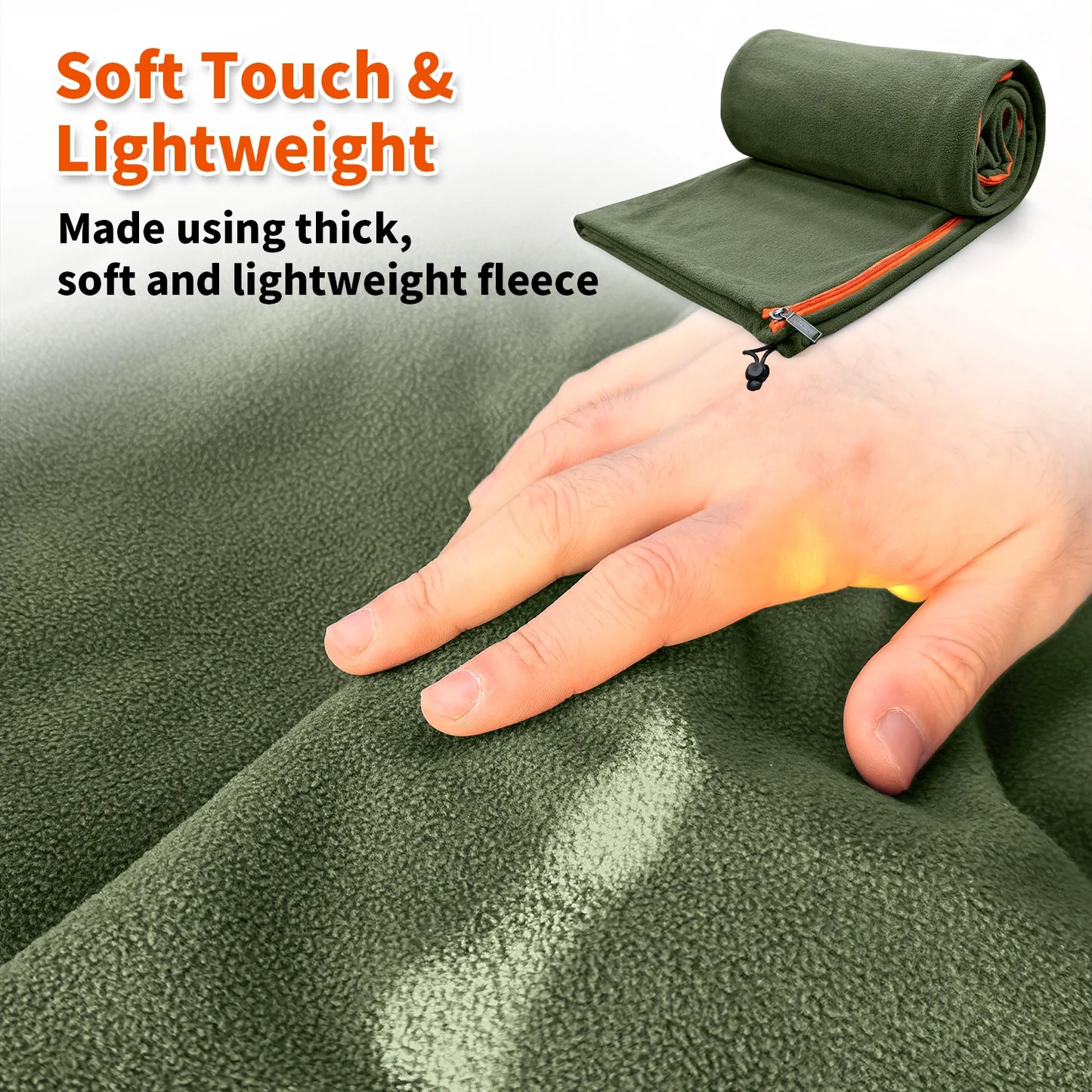 MAPLEAF Fleece Sleeping ,Travel Camping Sheet Camping Blanket Liner