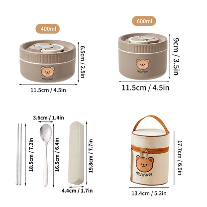 Isolierte Lunchbox aus Edelstahl – Auslaufsichere Bento Box für Unterwegs