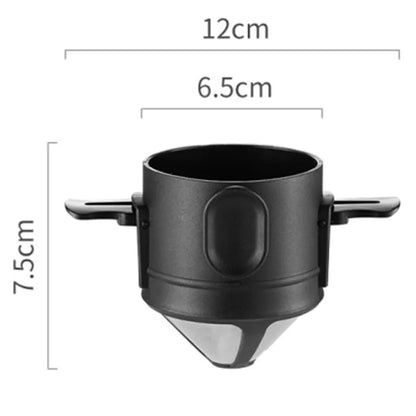 Tragbarer Kaffeefilter aus 304 Edelstahl – Wiederverwendbarer Drip‑Kaffeebereiter & Teefilter für Tassen