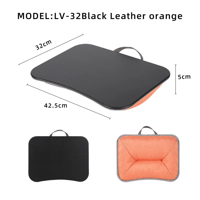 MUMUCC Multifunktionaler Laptop‑Tisch mit Kissen – gefüllt mit Schaumperlen, inkl. Hart‑Mousepad