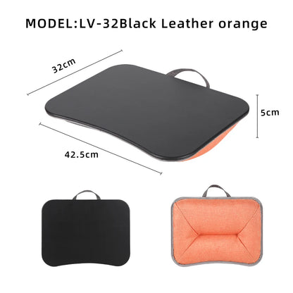 MUMUCC Multifunktionaler Laptop‑Tisch mit Kissen – gefüllt mit Schaumperlen, inkl. Hart‑Mousepad
