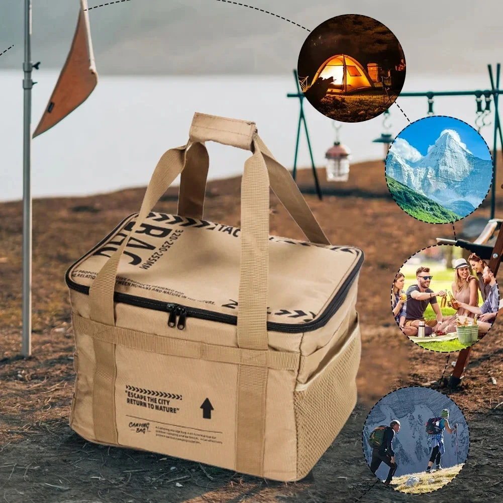 „30–42L taktische Camping‑Aufbewahrungstasche – isolierte, faltbare Box, wasserdicht, für Picknick‑Geschirr, Feldausrüstung und Outdoor‑Organizer“