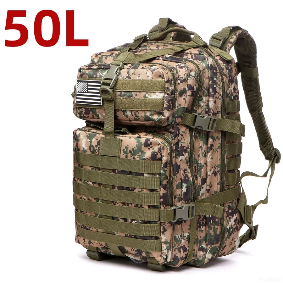 „25L/50L Robuster Nylon‑Rucksack – wasserdichter taktischer Sport‑, Trekking‑, Angel‑, Jagd‑, Camping‑ und Wander‑Outdoor‑Rucksack“