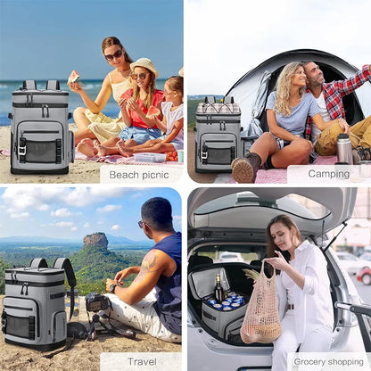 30L Wasserdichter Isolierter Cooler Rucksack – Für Camping, Strand, Angeln & Reisen