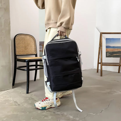 Großzügiger, modischer Reise‑Rucksack mit verstellbarer Kofferfunktion – Reisetasche, Aufbewahrungstasche, multifunktionale Freizeittasche