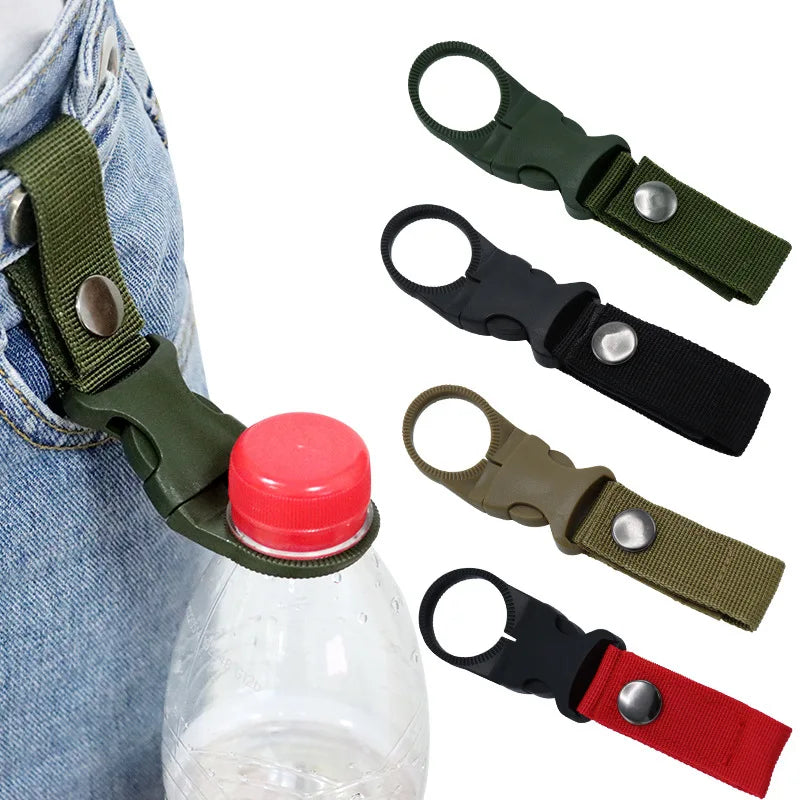 Karabiner Flaschenhalter Clip – Nylon, für Gürtel & Rucksack