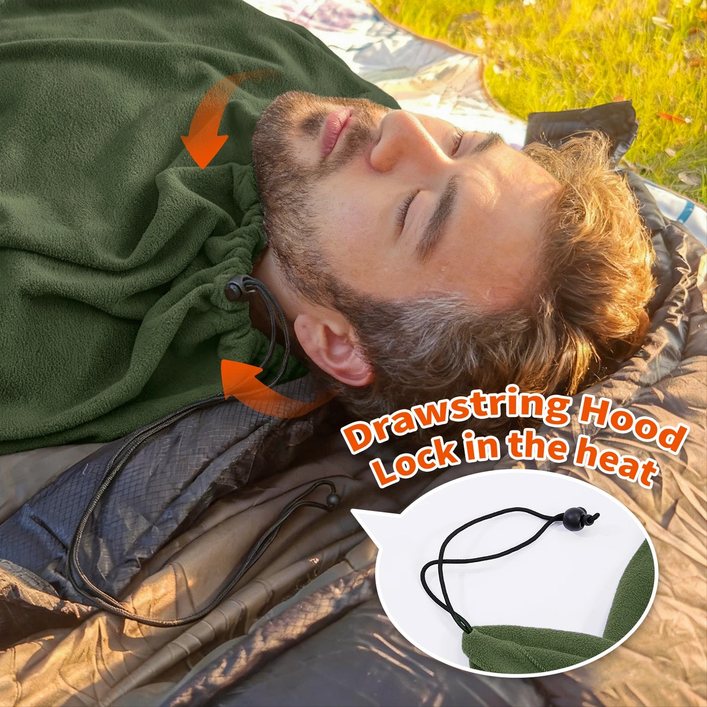 MAPLEAF Fleece Sleeping ,Travel Camping Sheet Camping Blanket Liner