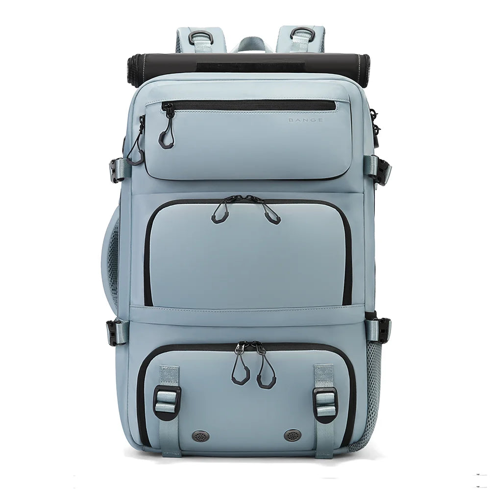 BANGE 30L Diebstahlsicherer, wasserdichter Wander‑ und Campingrucksack – Abnehmbarer Trekking‑Bag – Großes Fassungsvermögen – Outdoor‑Sport‑ und Reiserucksack