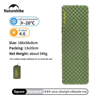 Naturehike 2024 neue Campingmatratze 4,6 hoher R‑Wert ultraleichte faltbare Strand‑Luftschlafmatte Outdoor‑Wandern‑Luftmatratze