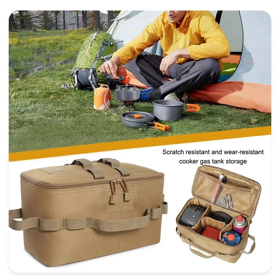 Camping Aufbewahrungstasche – Gaskartusche, Werkzeug & Kochzubehör