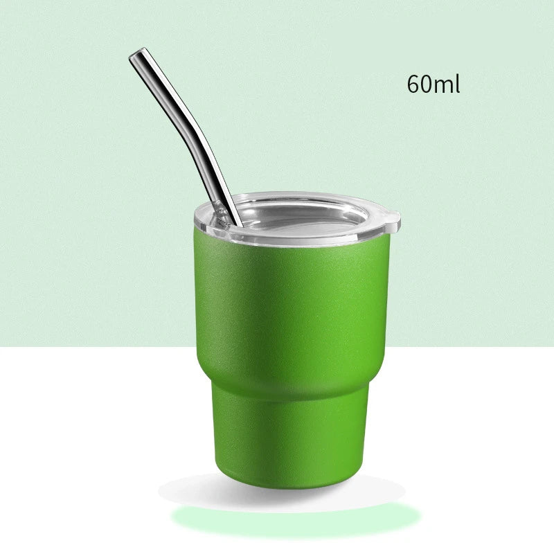 „LMETJMA 2oz Mini‑Tumbler – doppelwandiger Edelstahl‑Vakuumbecher, Sublimations‑Shot‑Glas‑Tumbler mit Strohhalm und Deckel, Modell JT228“