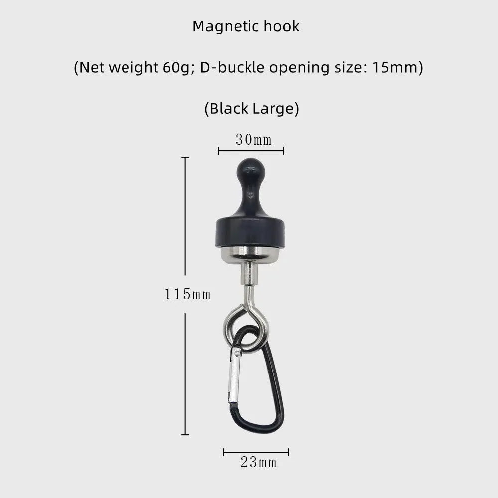 Magnetischer Campinghaken mit starker Haftkraft | Abnehmbarer Multifunktions-Karabiner | Für Zelte, Markisen & Outdoor-Ausrüstung