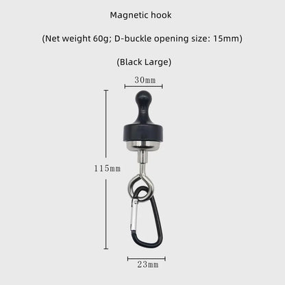 Magnetischer Campinghaken mit starker Haftkraft | Abnehmbarer Multifunktions-Karabiner | Für Zelte, Markisen & Outdoor-Ausrüstung