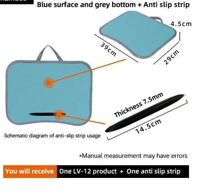 MUMUCC Multifunktionaler Laptop‑Tisch mit Kissen – gefüllt mit Schaumperlen, inkl. Hart‑Mousepad
