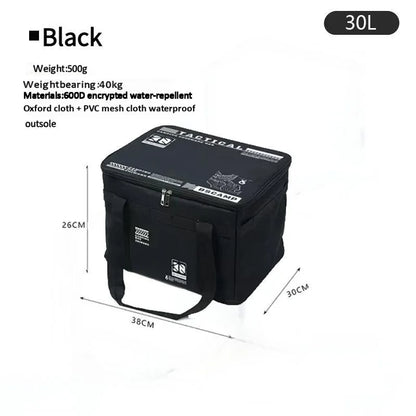 „30–42L taktische Camping‑Aufbewahrungstasche – isolierte, faltbare Box, wasserdicht, für Picknick‑Geschirr, Feldausrüstung und Outdoor‑Organizer“