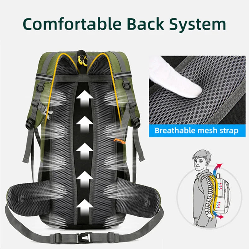 50L Wanderrucksack – Wasserdichter Trekking-Rucksack für Herren & Damen